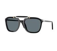 Persol Unisex PO0203S 95/3R Lunettes de soleil Acétate Noir Bleu Carré Polarisé