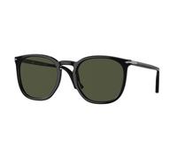 Persol Unisex Persol PO3316S 95/31 Lunettes de soleil Acétate Noir Vert Ronde Normale