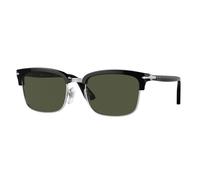Persol Unisex PO3327S 95/31 Lunettes de soleil Acétate Noir Vert Carré Normale
