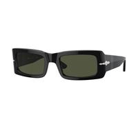 Persol Unisex PO3332S FRANCIS 95/31 Lunettes de soleil Acétate Noir Vert Carré Normale
