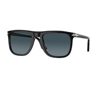 Persol Unisex Persol PO3336S 95/S3 Lunettes de soleil Acétate Noir Bleu Pilote Polarisé Ombré