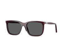 Persol Unisex PO3357S RENZO 1216B1 Lunettes de soleil Acétate Bordeaux Gris Carré Normale