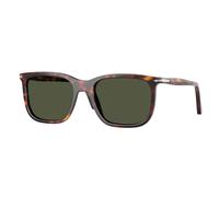 Persol Unisex PO3357S RENZO 24/31 Lunettes de soleil Acétate Tortue Vert Carré Normale
