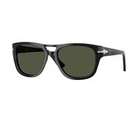 Persol Unisex PO3366S 95/31 Lunettes de soleil Acétate Noir Vert Carré Normale