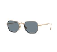 Persol Unisex PO5006ST 800556 Lunettes de soleil Titane Or Bleu Carré Normale
