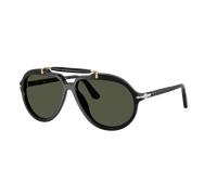 Persol Unisex Sunglass PO0202S - Senna Series - Couleur du Monture: Noir, Couleur de Lentille: Vert