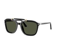 Persol Unisex Sunglass PO0203S - Senna Series - Couleur du Monture: Noir, Couleur de Lentille: Vert