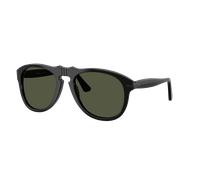 Persol Unisex Sunglass PO0649NE - Total Black Arrow - Couleur du Monture: Noir, Couleur de Lentille: Vert