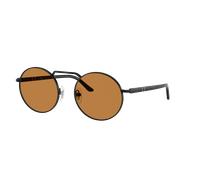 Persol Unisex Sunglass PO1019S - Couleur du Monture: Noir semi-brillant, Couleur de Lentille: Jaune Marron