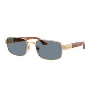 Persol Unisex Sunglass PO1022S - Couleur du Monture: Or, Couleur de Lentille: Bleu clair