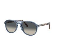 Persol Unisex Sunglass PO3235S - Couleur du Monture: Bleu marine transparent, Couleur de Lentille: Gris foncé dégradé Gris clair