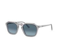 Persol Unisex Sunglass PO3292S - Couleur du Monture: Transparent Gris, Couleur de Lentille: Bleu dégradé Azur