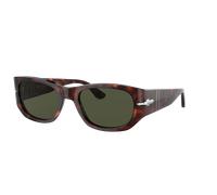 Persol Unisex Sunglass PO3307S - Couleur du Monture: Havana, Couleur de Lentille: Vert