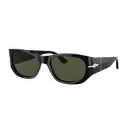 Persol Unisex Sunglass PO3307S - Couleur du Monture: Noir, Couleur de Lentille: Vert