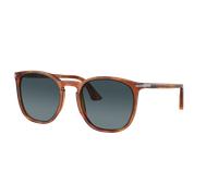 Persol Unisex Sunglass PO3316S - Couleur du Monture: Terre de Sienne, Couleur de Lentille: Bleu dégradé polarisé