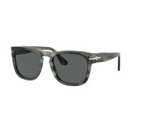 Persol Unisex Sunglass PO3333S - Elio - Couleur du Monture: Rayé Gris, Couleur de Lentille: Gris foncé