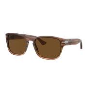 Persol Unisex Sunglass PO3341S - Couleur du Monture: Striped Brown Green, Couleur de Lentille: Marron Polar