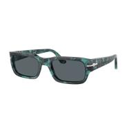 Persol Unisex Sunglass PO3347S Adrien - Couleur du Monture: Havana bleu, Couleur de Lentille: Bleu