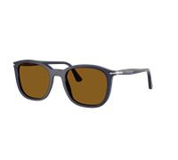 Persol Unisex Sunglass PO3355S - Couleur du Monture: Bleu abysse laiteux, Couleur de Lentille: Brun