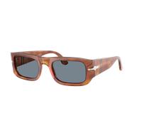 Persol Unisex Sunglass PO3362S - Couleur du Monture: Terre de Sienne, Couleur de Lentille: Bleu