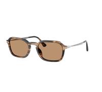Persol Unisex Sunglass PO3381S - Couleur du Monture: Striped Black & Greish Brown, Couleur de Lentille: Brun