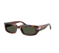 Persol Unisex Sunglass PO3385S - Mel - Couleur du Monture: Havana, Couleur de Lentille: Vert