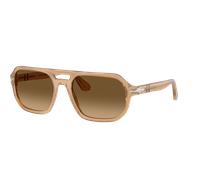 Persol Unisex Sunglass PO3393S - Guido - Couleur du Monture: Beige opalescent, Couleur de Lentille: Marron dégradé Marron