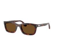 Persol Unisex Sunglass PO3396S - Couleur du Monture: Havana, Couleur de Lentille: Marron Polarisé