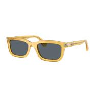 Persol Unisex Sunglass PO3396S - Couleur du Monture: Miel, Couleur de Lentille: Bleu