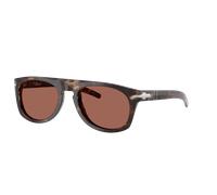 Persol Unisex Sunglass PO3401S - Persol & Cassina Collection - Couleur du Monture: Havana Clair, Couleur de Lentille: Terracotta Brown