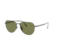 Persol Unisex Sunglass PO5003ST - Couleur du Monture: Étain, Couleur de Lentille: Vert