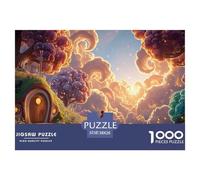 Person Walking on The Road 1000 Pièces Puzzles Sunset Cloudscape Défiant Et Éducatif Puzzle pour Adultes Et Enfants Jeu Familial 38x26cm/1000pcs