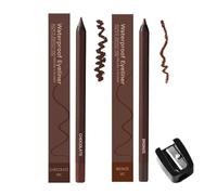 Persona Eyeliner Pencil Waterproof,24 Hr Waterproof Eyeliner Duo Sharpenable Eye Pencil,Plum Waterproof Eyeliners,No Smudging, Fading, Smooth And Easy To Color (Chocolate+Bronze)