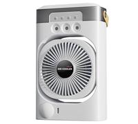 Personal AC, Portable Air Cooler, Compact Desk Humidifier, Low Noise, 7 Color Night Light, Energy Efficient Cooling Fan, USB Powered Small Desk Fan for Home and Travel
