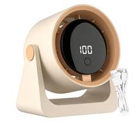Personal Desk Fan - 100 Speeds Digital Display | Quiet, Rechargeable