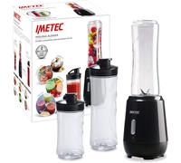 Personal Et Sport Blender Pb 100 Mini Mélangeur Avec 2 Bouteilles Take-Away En Tritan Sans Bpa,4 Lames En Acier Inoxydable,Moteur 22 000 Tr/Min,2 Couvercles Hermétiques