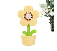 Personal Fan | Ventilateur 3-Speed Settings - Pot en forme de fleur réglable USB rechargeable Night Light Small Electric Fan pour , adultes, étudiants, camping, plage, extérieur, kitchen, dorm