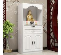 Personal Shrine Meditation Table, Puja Table with Pull-Out Storage Board, Altar Tables with Storage Drawers for Prayers, Rituals, Divination(White,166x80cm/65.4x31.5in)