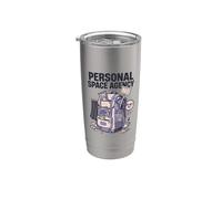 Personal Space Agency Introverti Alone Time Humour Gobelet isotherme en acier inoxydable double paroi