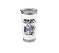 Personal Space Agency Introverti Alone Time Humour Gobelet isotherme en acier inoxydable double paroi