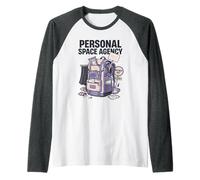 Personal Space Agency Introverti Alone Time Humour Manche Raglan