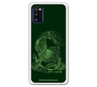 Personalaizer Coque compatible avec Samsung Galaxy A41 Licence officielle Harry Potter en silicone TPU souple transparente avec motif Serpentard - Harry Potter