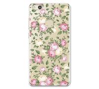 Personalaizer Coque compatible Huawei P10 Lite - Motif roses style romantique - Coque silicone TPU souple transparente
