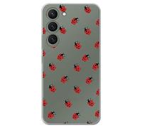 Personalaizer Coque compatible Samsung Galaxy S23 - Design amusant avec motif coccinelles rouges - Coque silicone TPU souple transparente