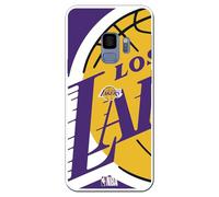 Personalaizer Coque compatible Samsung Galaxy S9 - Motif Basketball NBA Los Angeles Lakers - Coque silicone TPU souple transparente
