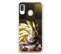 Personalaizer Coque Dragon Ball Z Goku Super Saiyan SS3 pour Samsung Galaxy A40 - Coque en silicone TPU souple transparente - Licence officielle