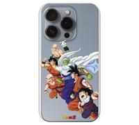 Personalaizer Coque en Silicone TPU Souple Transparente Compatible avec iPhone 15 Pro Motif Dragon Ball Z Multipersonnages Goku Piccolo Krillin Ten Shin Han