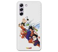 Personalaizer Coque en silicone TPU souple transparente compatible avec Samsung Galaxy S21 FE 5G Motif Dragon Ball Z Multipersonnages Goku Piccolo Krillin Ten Shin Han
