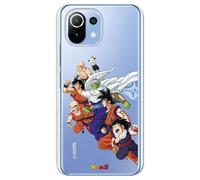 Personalaizer Coque en silicone TPU souple transparente compatible avec Xiaomi Mi 11 Lite/5G Motif Dragon Ball Z Multipersonnages Goku Piccolo Krillin Ten Shin Han