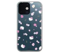 Personalaizer Coque en silicone TPU souple transparente pour iPhone 13 Mini Motif Hello Kitty Fleurs